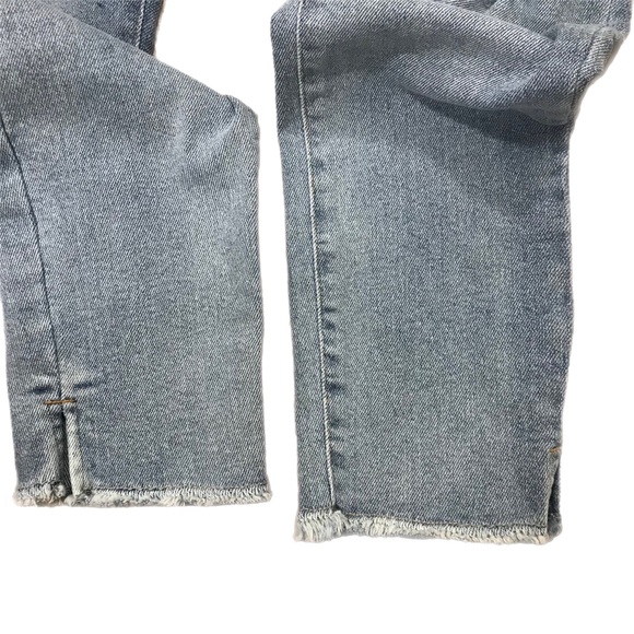 Kensie Light Blue High Rise Raw Hem Skinny Jeans - Picture 4 of 9